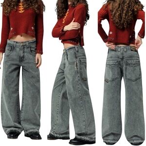 JNCO | Gambler Jeans Black Vintage Wide-leg Baggy | 23” Opening | 28 x 30 New